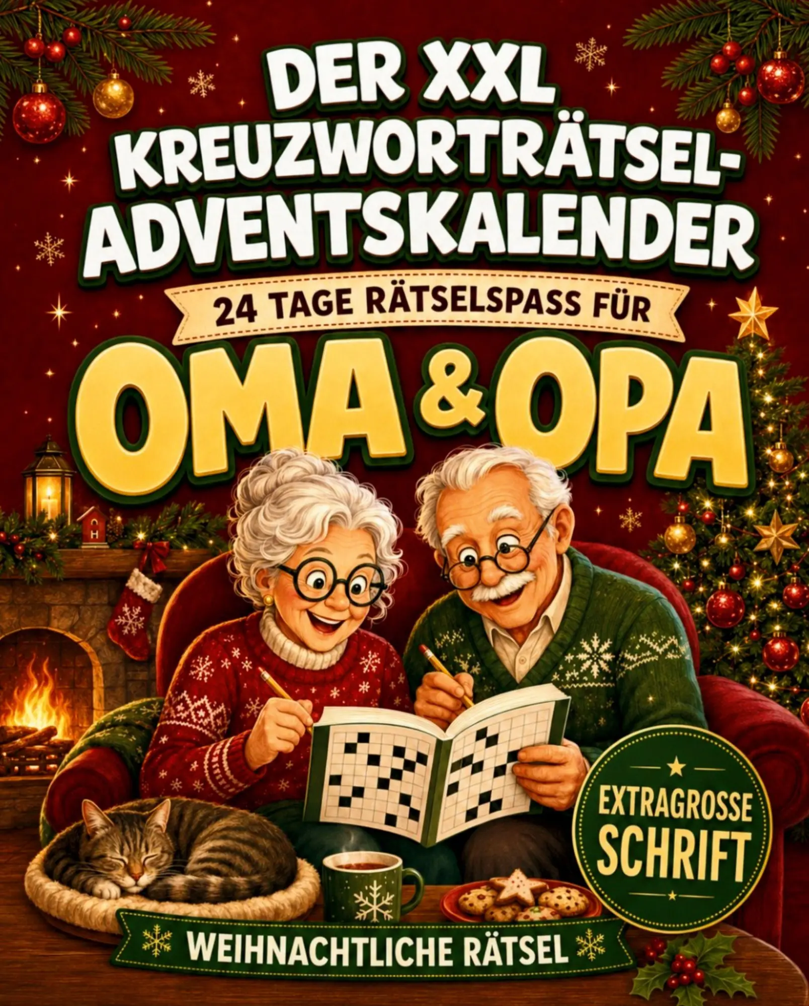 Cover: 9783911099639 | Der XXL Kreuzworträtsel-Adventskalender | Tim Eiche | Taschenbuch