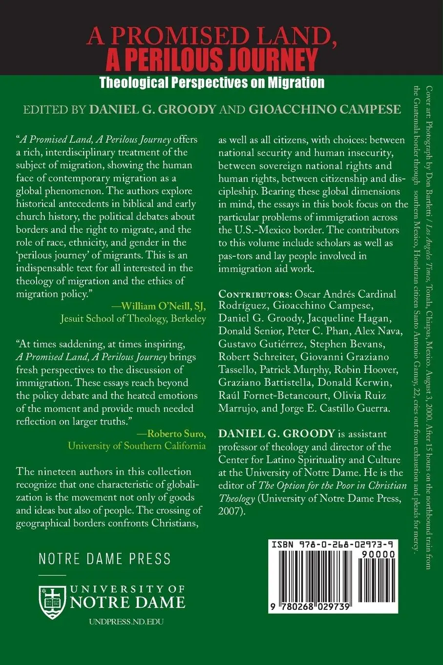 Rückseite: 9780268029739 | A Promised Land, A Perilous Journey | Daniel G. Groody (u. a.) | Buch