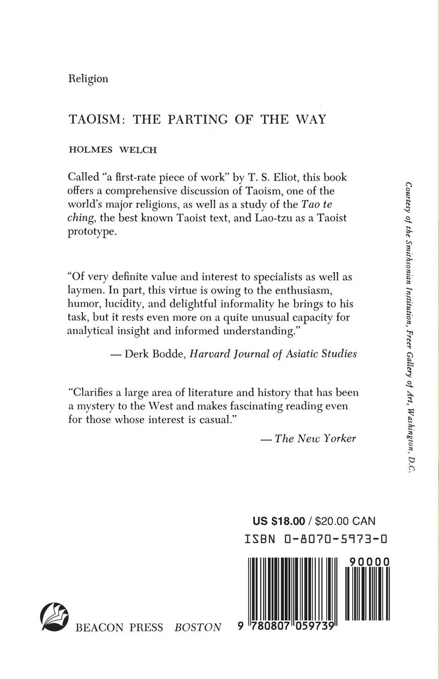 Rückseite: 9780807059739 | Taoism | The Parting of the Way | Holmes H. Welch | Taschenbuch
