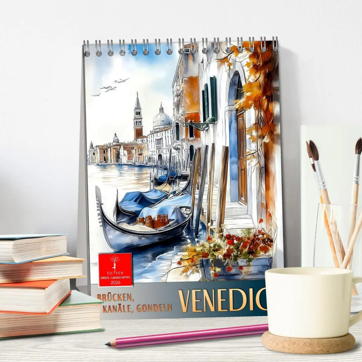 Bild: 9783457299739 | Venedig - Brücken, Kanäle, Gondeln (Tischkalender 2026 DIN A5...