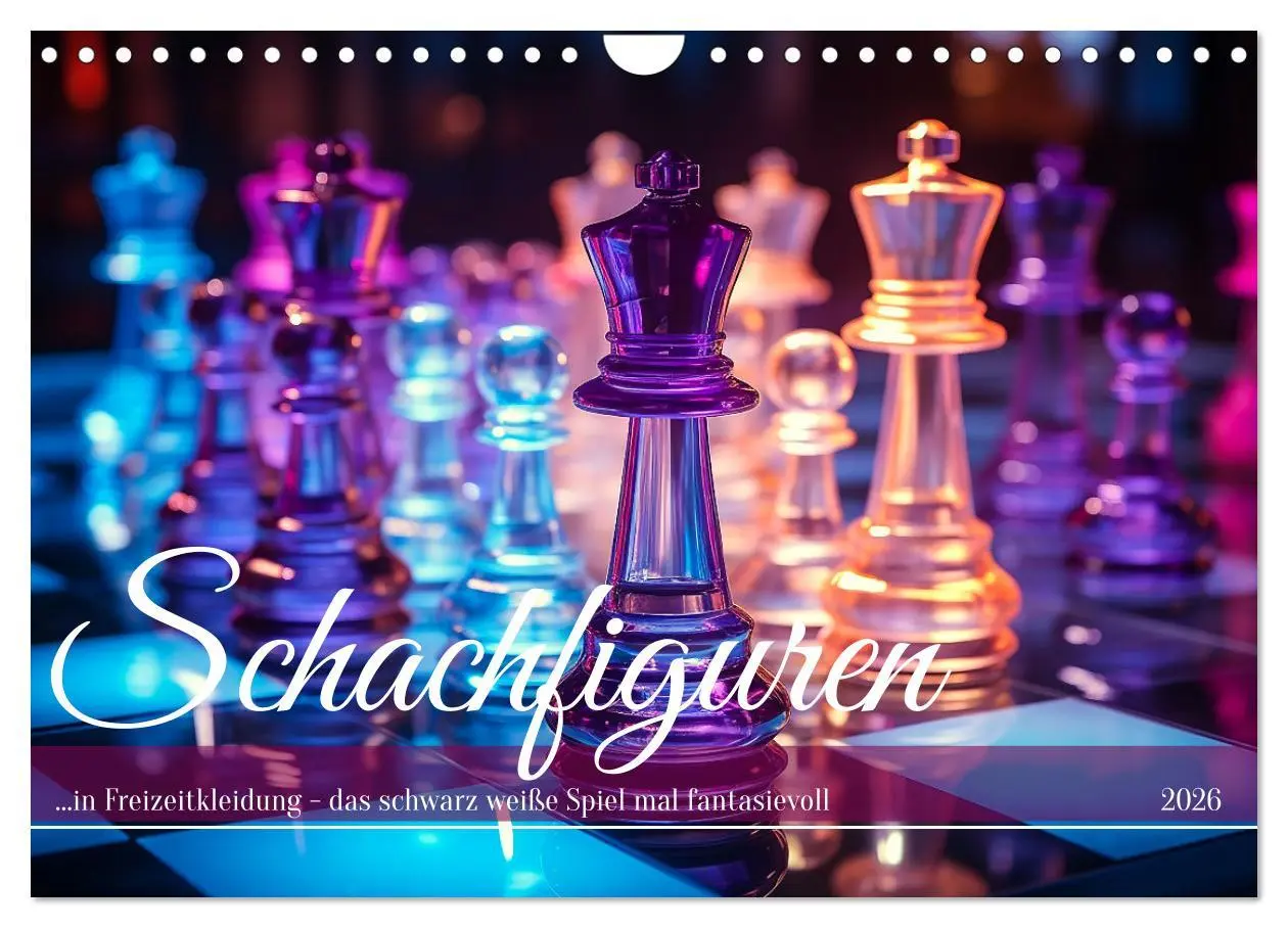 Cover: 9783457369739 | Schachfiguren in Freizeitkleidung (Wandkalender 2026 DIN A4 quer),...