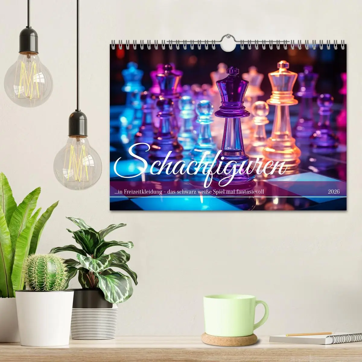 Bild: 9783457369739 | Schachfiguren in Freizeitkleidung (Wandkalender 2026 DIN A4 quer),...