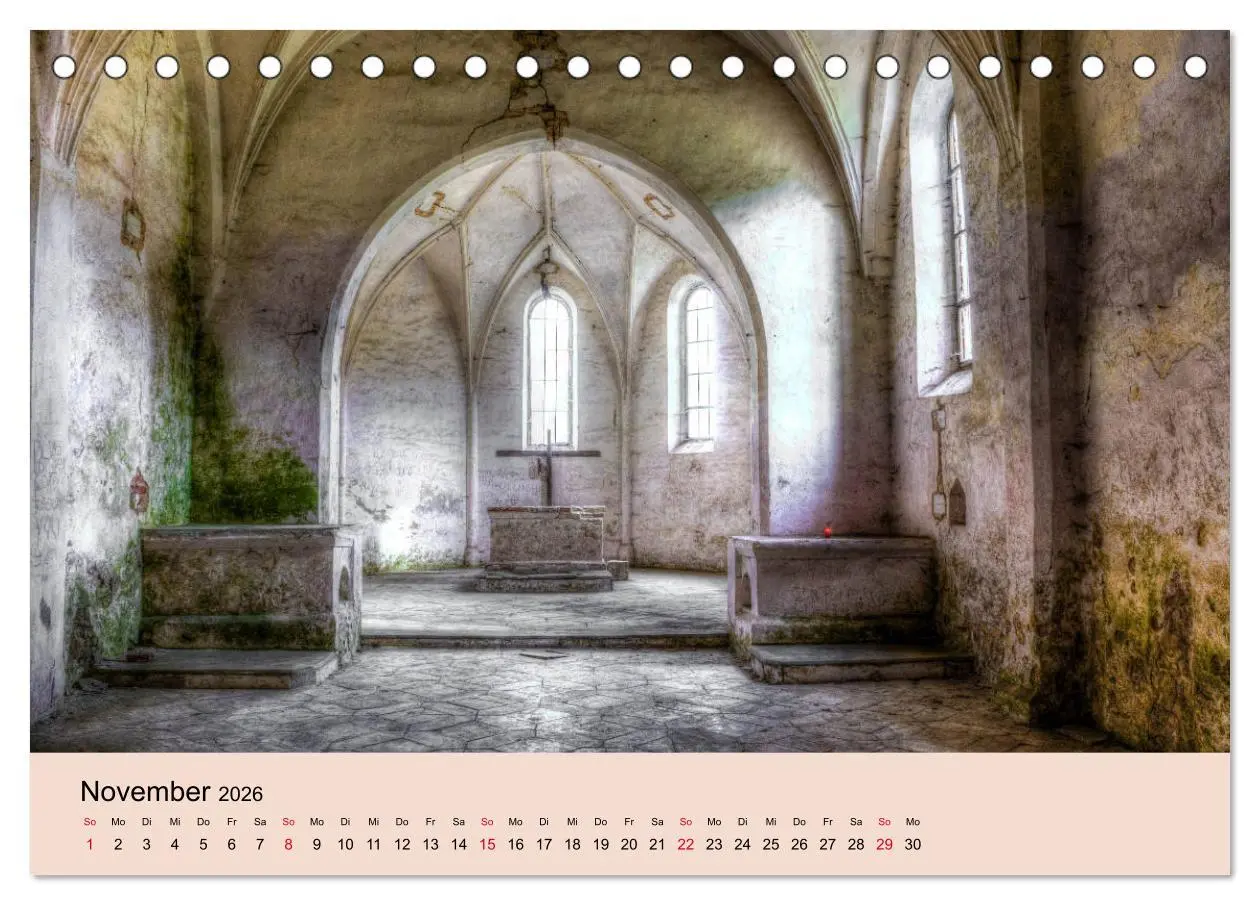 Bild: 9783457679739 | Vergessene Kirchen und Kapellen (Tischkalender 2026 DIN A5 quer),...