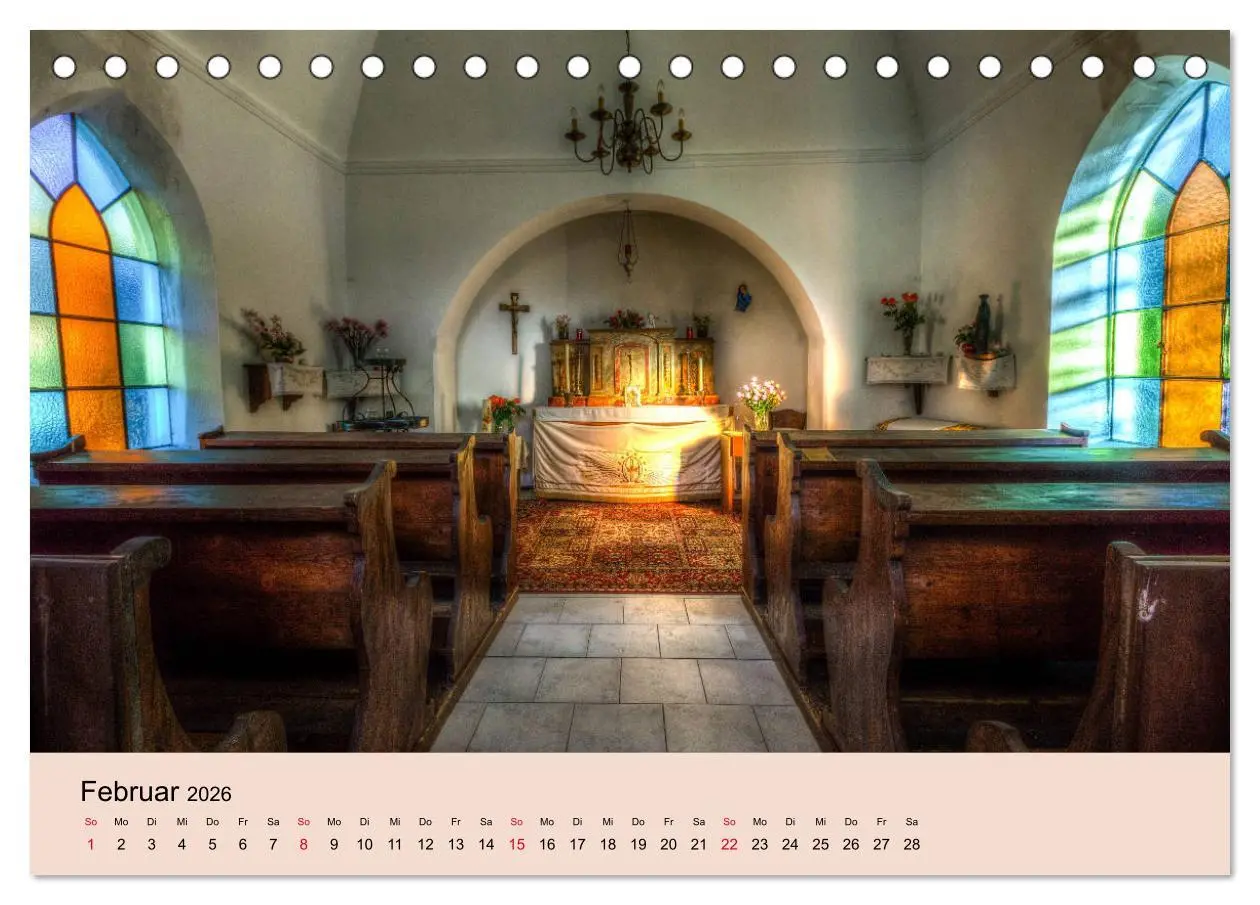 Bild: 9783457679739 | Vergessene Kirchen und Kapellen (Tischkalender 2026 DIN A5 quer),...