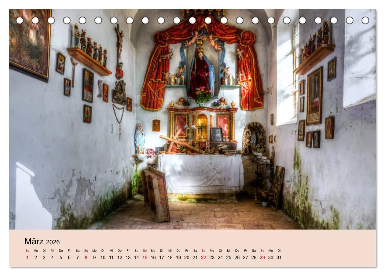 Bild: 9783457679739 | Vergessene Kirchen und Kapellen (Tischkalender 2026 DIN A5 quer),...