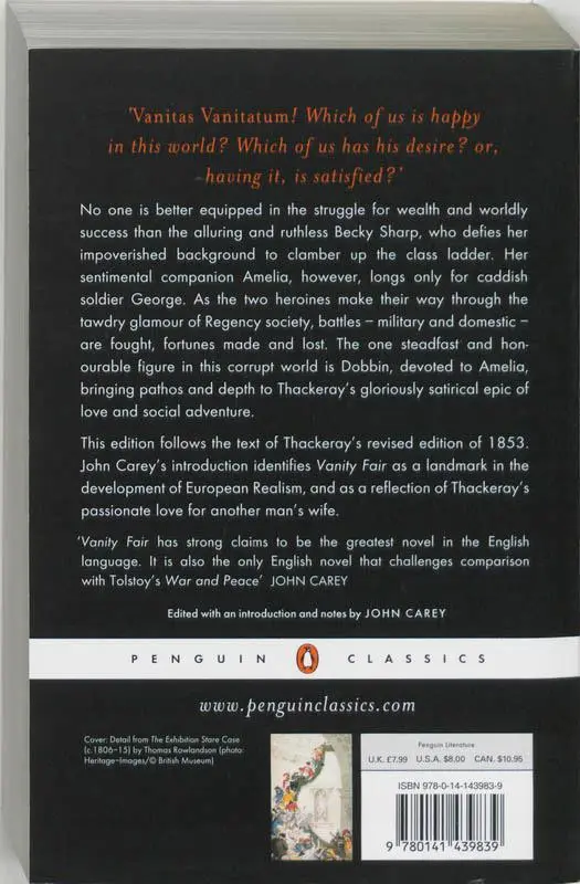 Rückseite: 9780141439839 | Vanity Fair | A Novel without Hero | William Makepeace Thackeray | XL