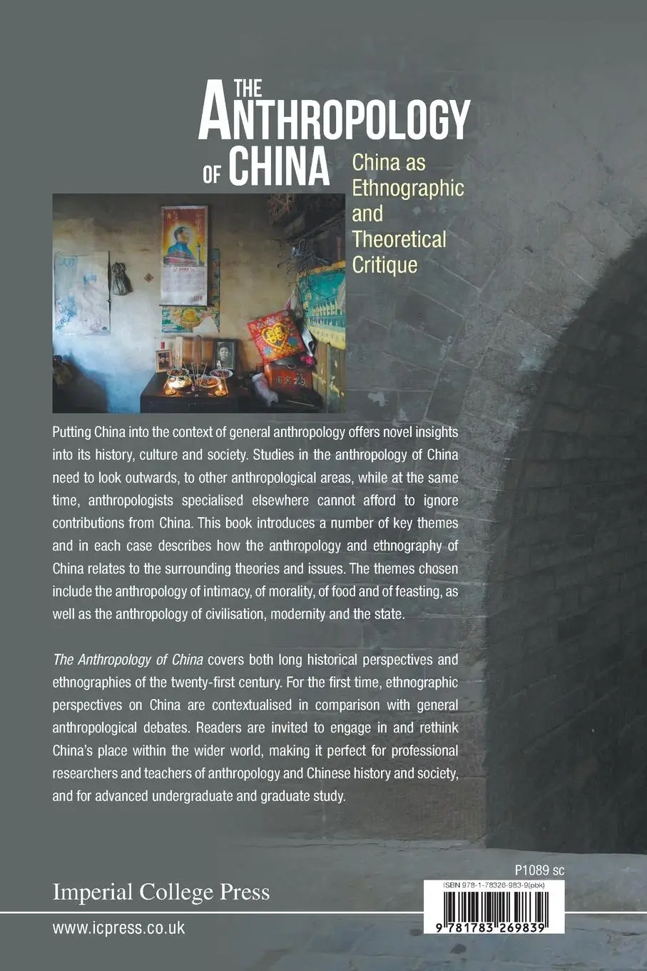 Rückseite: 9781783269839 | ANTHROPOLOGY OF CHINA, THE | Charlotte Bruckermann &amp; Stephan Feuchtwa