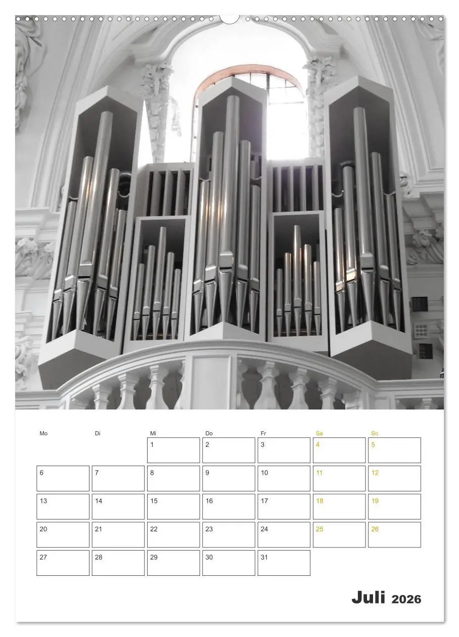 Bild: 9783516379839 | Orgeln zum Verlieben! (hochwertiger Premium Wandkalender 2026 DIN...