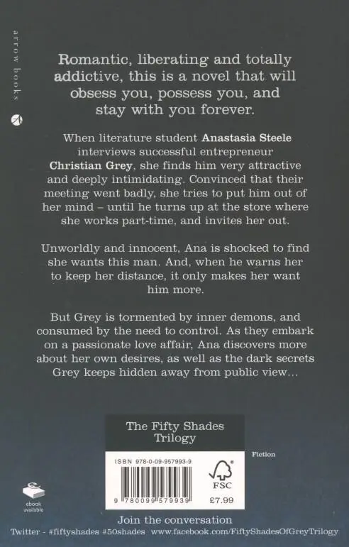 Rückseite: 9780099579939 | Fifty Shades 1. Of Grey | Book 1 of the Fifty Shades trilogy | James