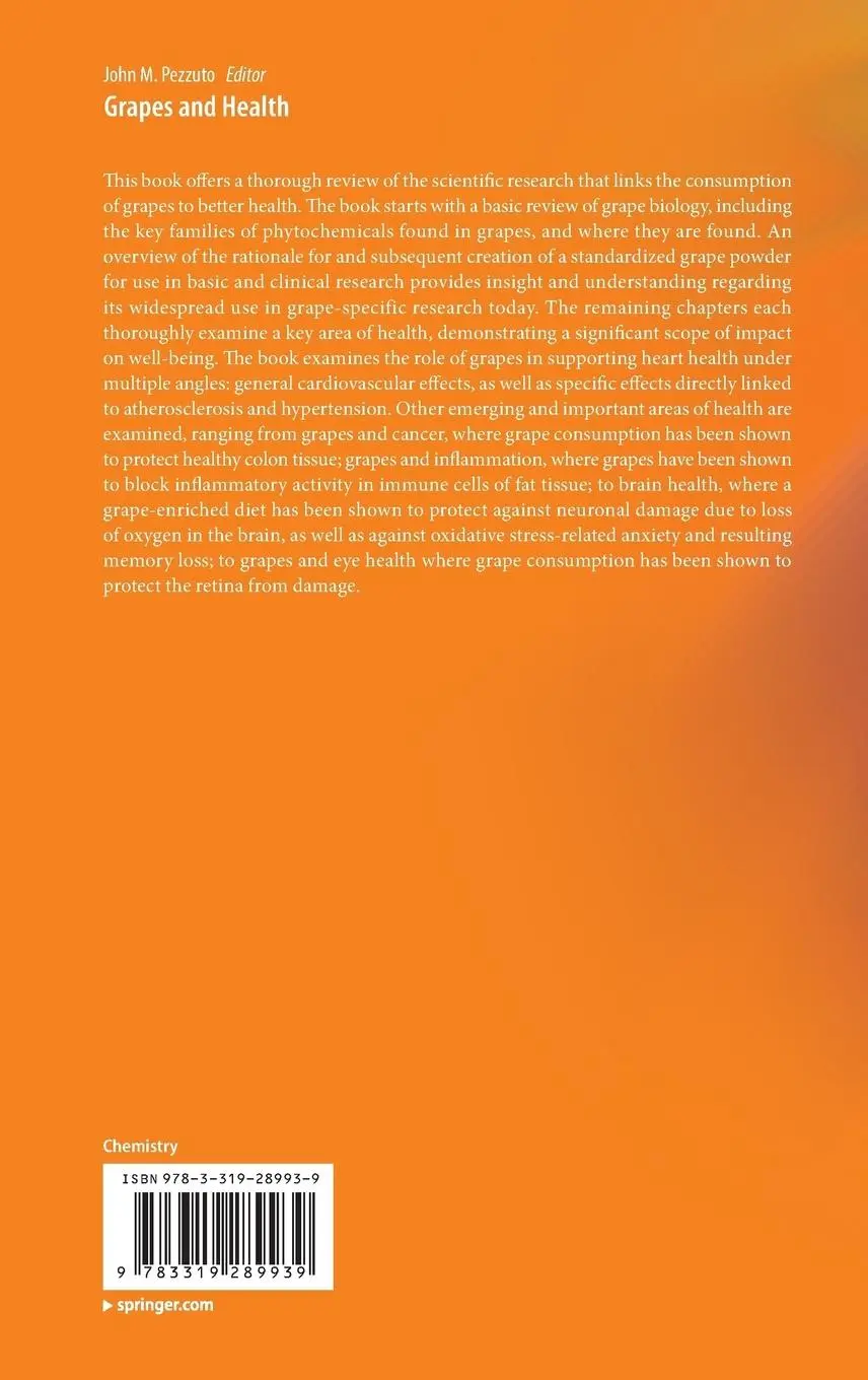 Rückseite: 9783319289939 | Grapes and Health | John M. Pezzuto | Buch | x | Englisch | 2016
