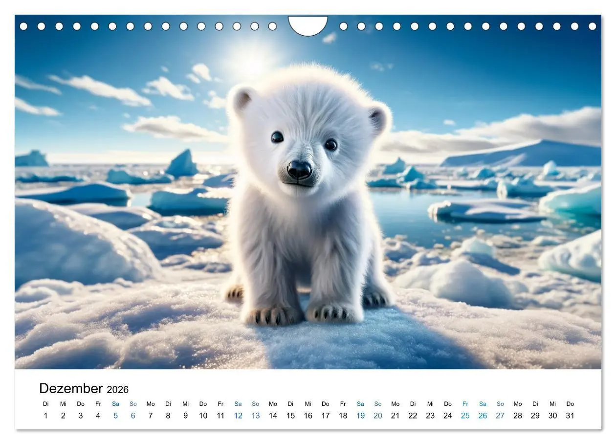 Bild: 9783457349939 | Baby-Tiere (Wandkalender 2026 DIN A4 quer), CALVENDO Monatskalender