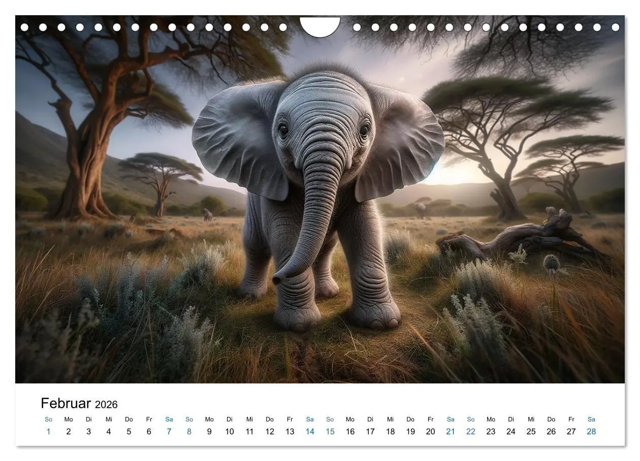 Bild: 9783457349939 | Baby-Tiere (Wandkalender 2026 DIN A4 quer), CALVENDO Monatskalender