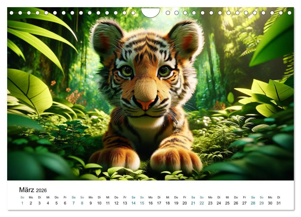 Bild: 9783457349939 | Baby-Tiere (Wandkalender 2026 DIN A4 quer), CALVENDO Monatskalender