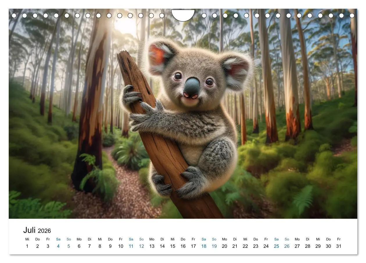 Bild: 9783457349939 | Baby-Tiere (Wandkalender 2026 DIN A4 quer), CALVENDO Monatskalender