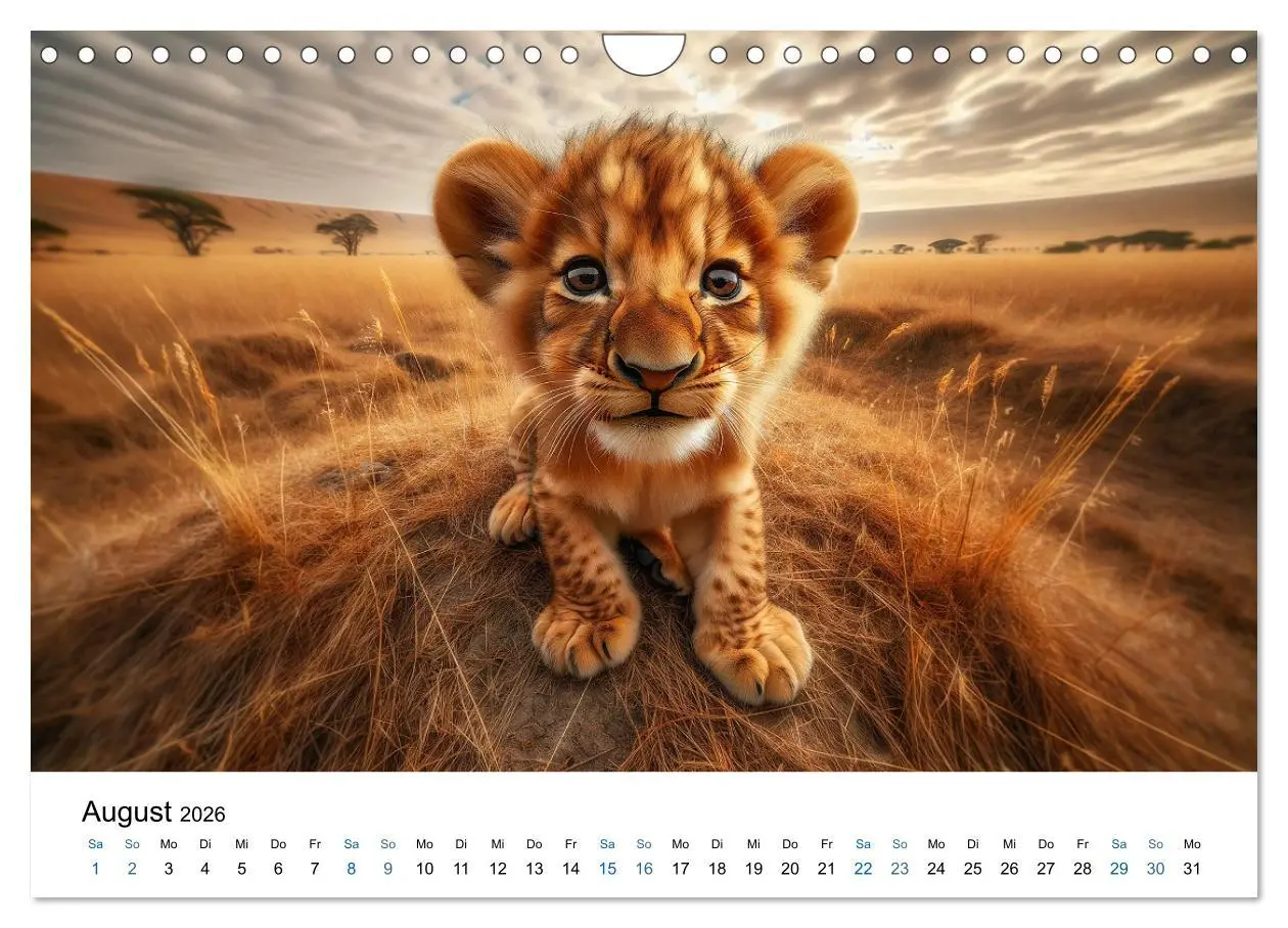 Bild: 9783457349939 | Baby-Tiere (Wandkalender 2026 DIN A4 quer), CALVENDO Monatskalender
