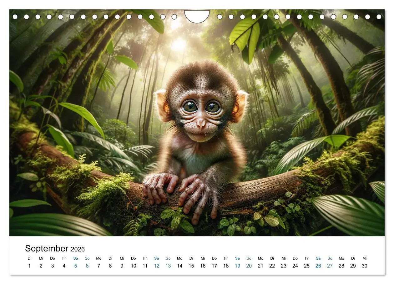 Bild: 9783457349939 | Baby-Tiere (Wandkalender 2026 DIN A4 quer), CALVENDO Monatskalender