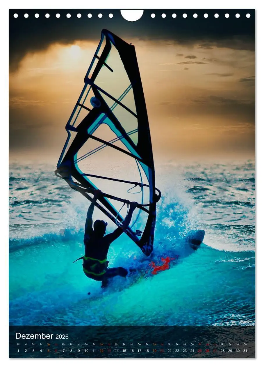 Bild: 9783516369939 | Windsurfing - Wind und Wellen (Wandkalender 2026 DIN A4 hoch),...