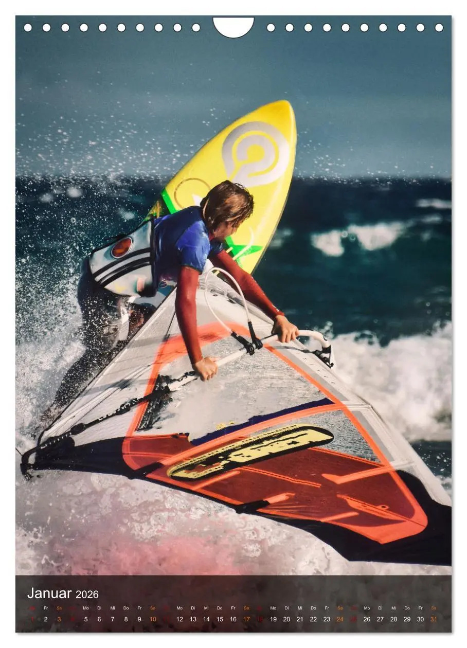 Bild: 9783516369939 | Windsurfing - Wind und Wellen (Wandkalender 2026 DIN A4 hoch),...