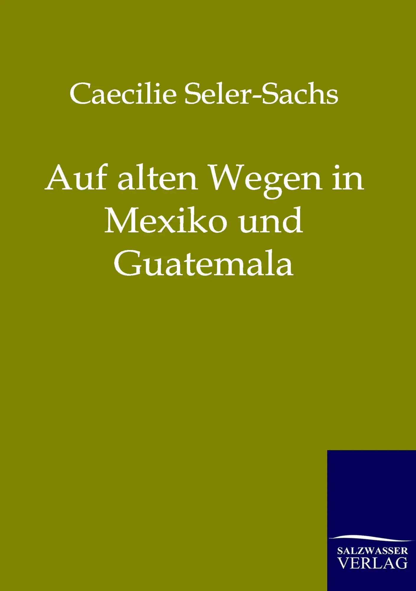Cover: 9783861959939 | Auf alten Wegen in Mexiko und Guatemala | Caecilie Seler-Sachs | Buch