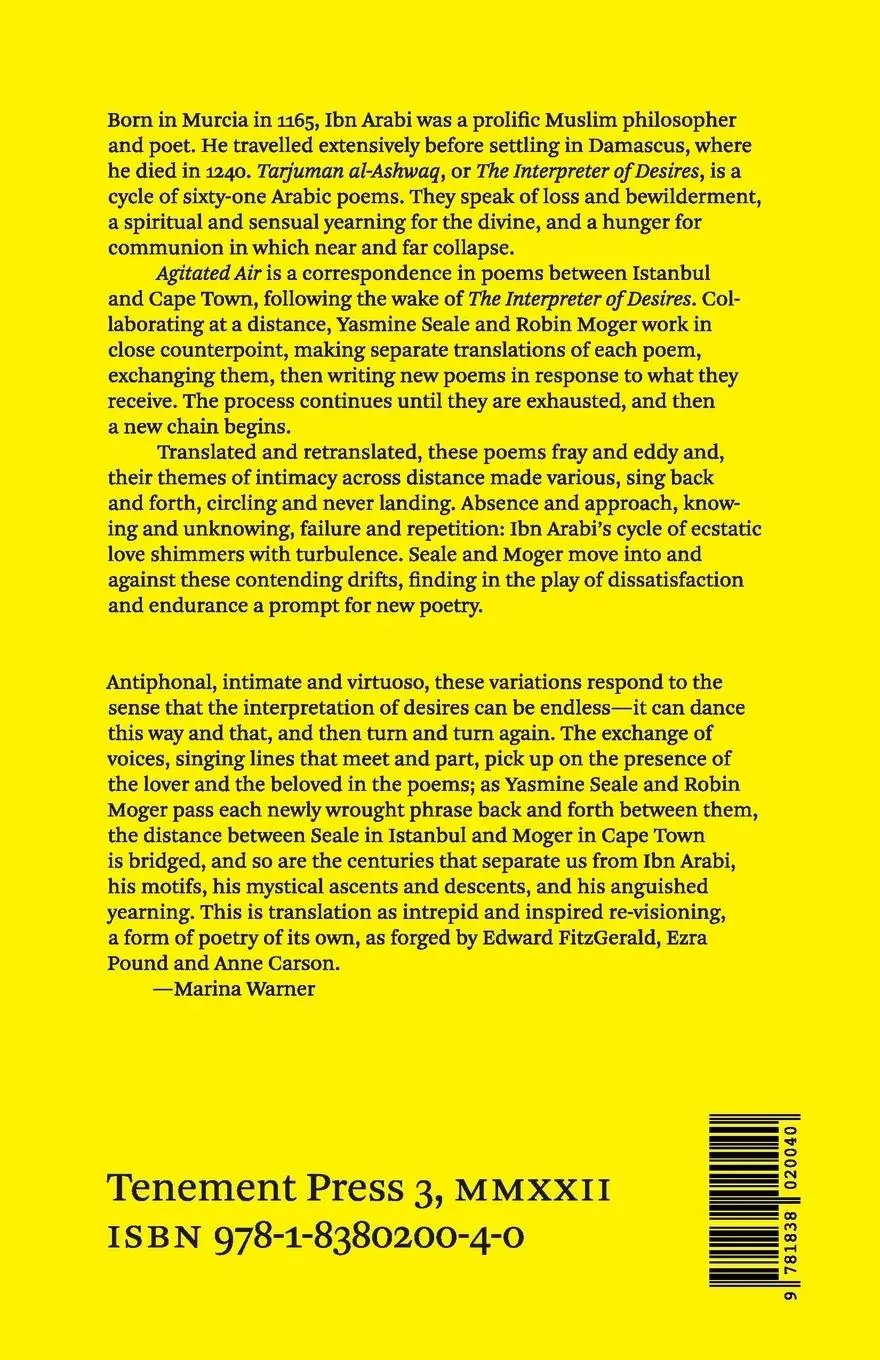 Rückseite: 9781838020040 | Agitated Air | Poems After Ibn Arabi | Yasmine Seale (u. a.) | Buch