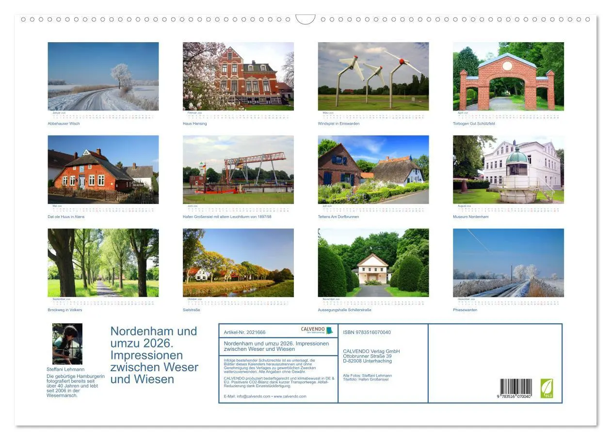 Bild: 9783516070040 | Nordenham und umzu 2026. Impressionen zwischen Weser und Wiesen...