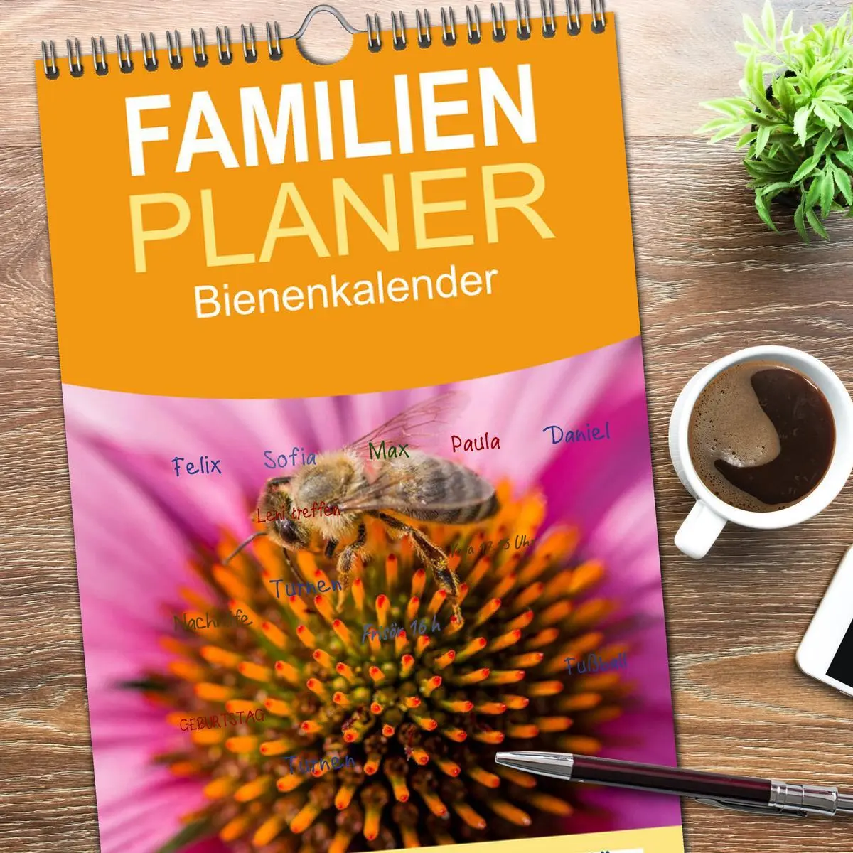 Bild: 9783516520040 | Familienplaner 2026 - Bienenkalender mit 5 Spalten (Wandkalender,...