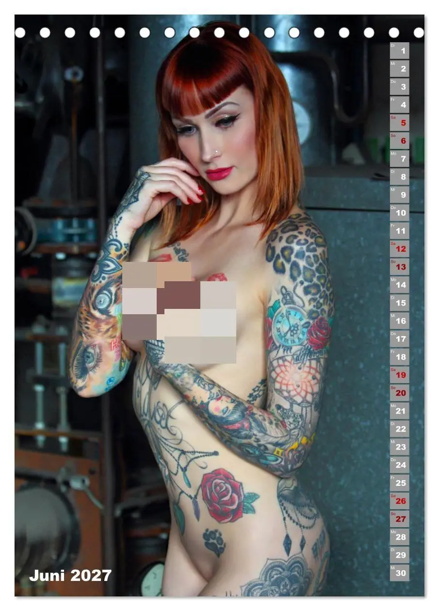 Bild: 9783569090040 | Beauty Tattoo Girls (Tischkalender 2027 DIN A5 hoch), CALVENDO...