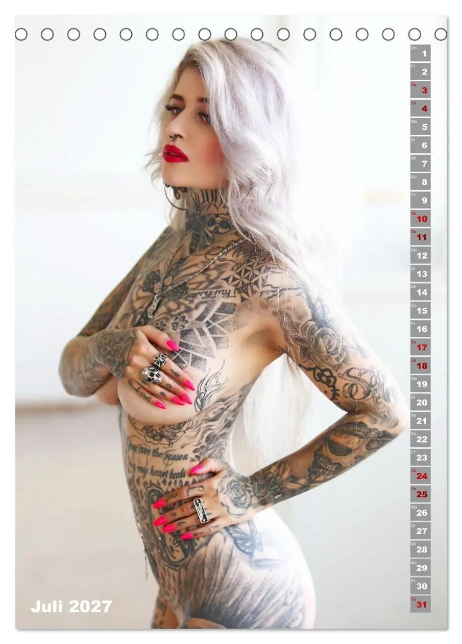Bild: 9783569090040 | Beauty Tattoo Girls (Tischkalender 2027 DIN A5 hoch), CALVENDO...
