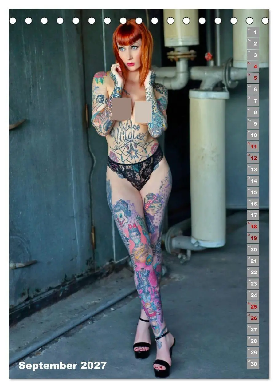 Bild: 9783569090040 | Beauty Tattoo Girls (Tischkalender 2027 DIN A5 hoch), CALVENDO...