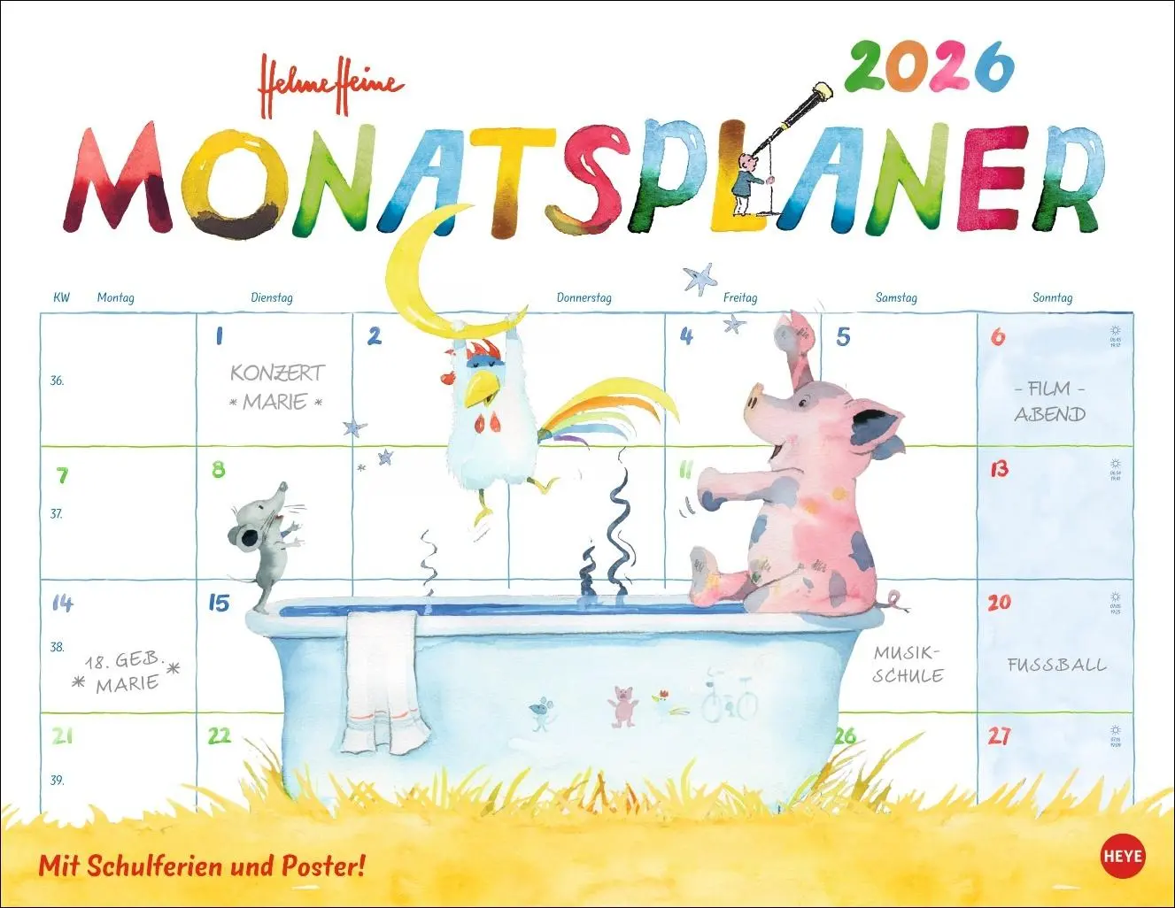 Cover: 9783756410040 | Helme Heine: Monatsplaner 2026 | Helme Heine | Kalender | 15 S. | 2026