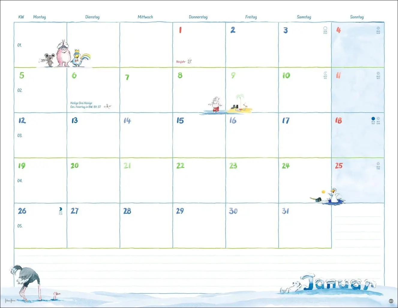 Bild: 9783756410040 | Helme Heine: Monatsplaner 2026 | Helme Heine | Kalender | 15 S. | 2026