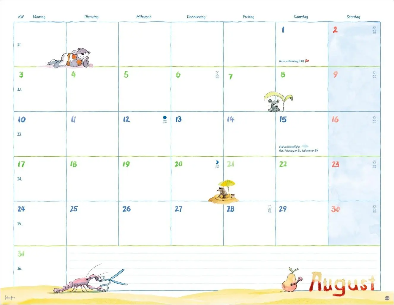 Bild: 9783756410040 | Helme Heine: Monatsplaner 2026 | Helme Heine | Kalender | 15 S. | 2026