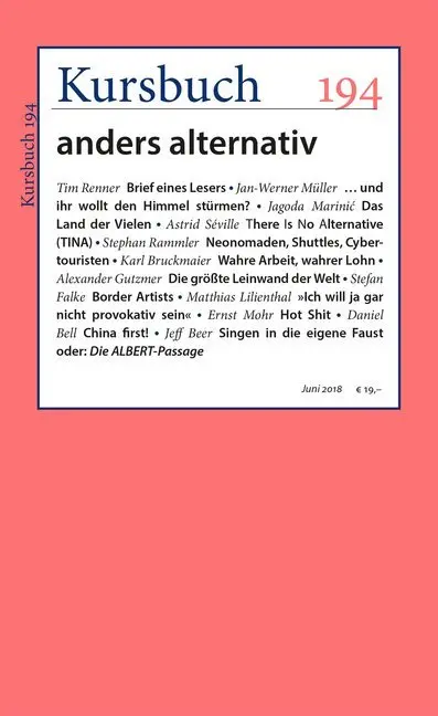 Cover: 9783961960040 | 1968/2018 | anders alternativ | Armin Nassehi (u. a.) | Taschenbuch