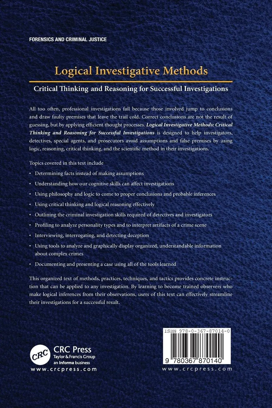 Rückseite: 9780367870140 | Logical Investigative Methods | Robert J. Girod | Taschenbuch | 2019