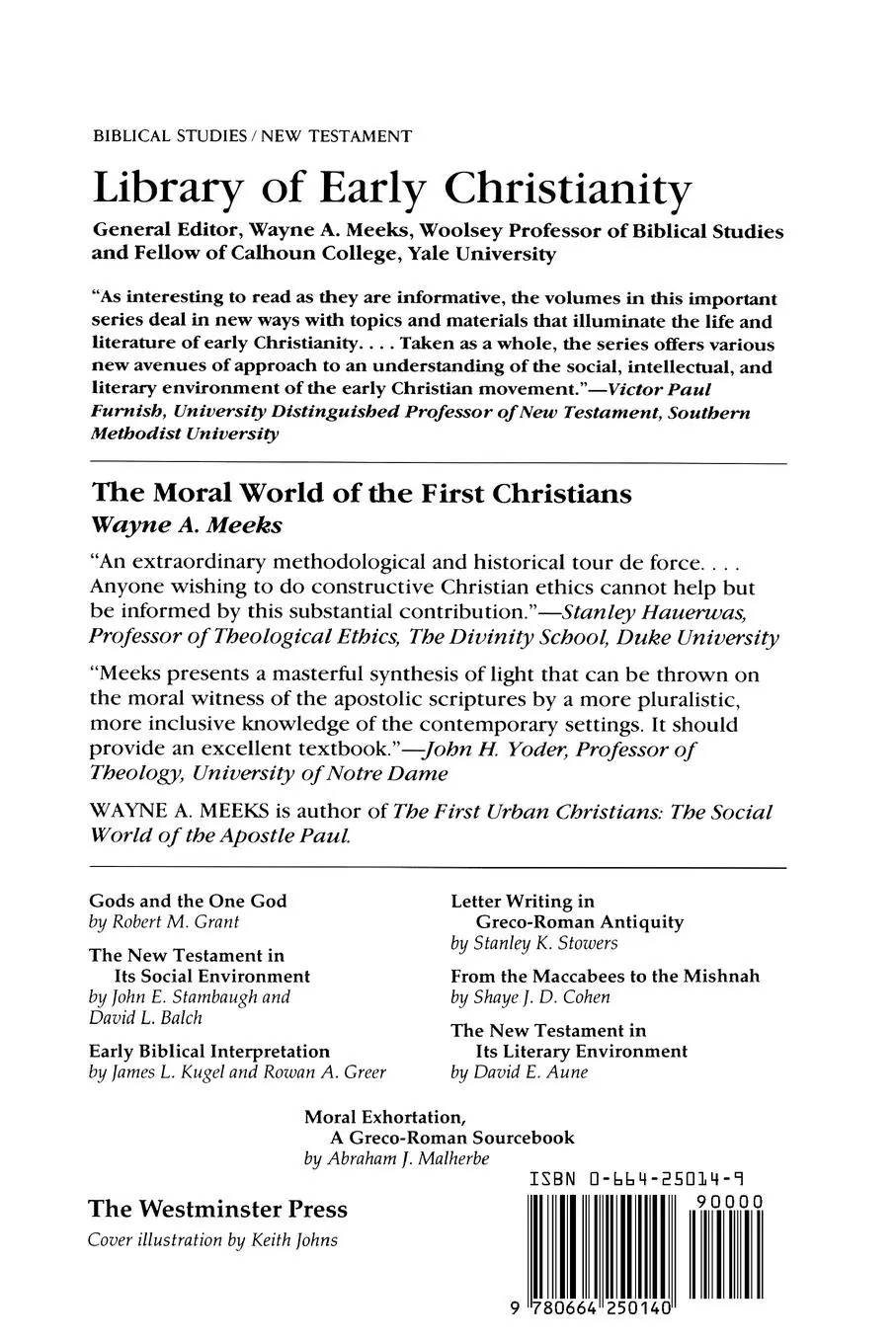 Rückseite: 9780664250140 | The Moral World of the First Christians | Wayne A. Meeks | Taschenbuch
