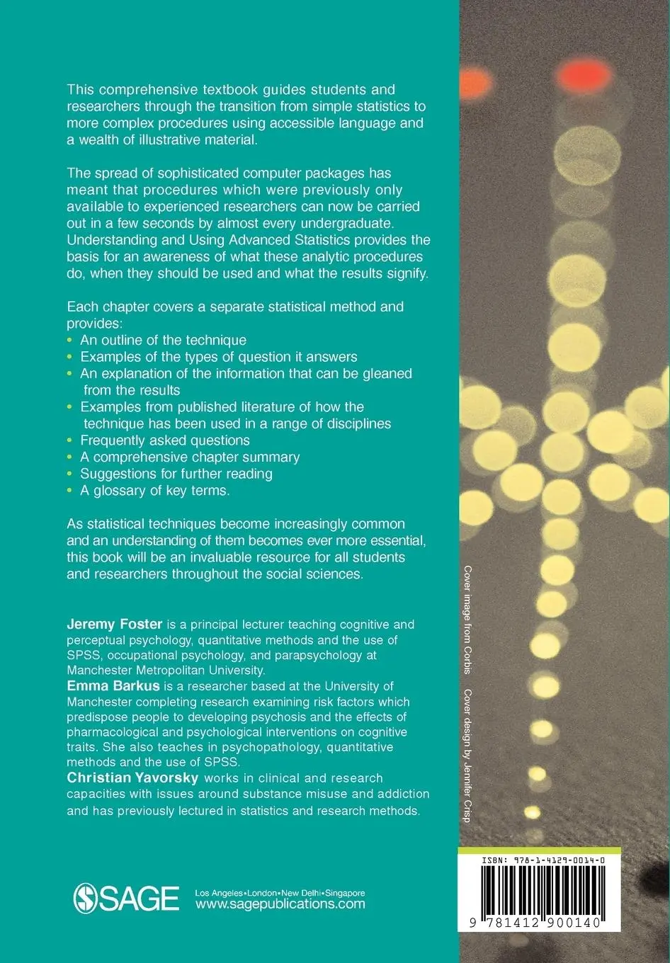 Rückseite: 9781412900140 | Understanding and Using Advanced Statistics | Jeremy J Foster (u. a.)