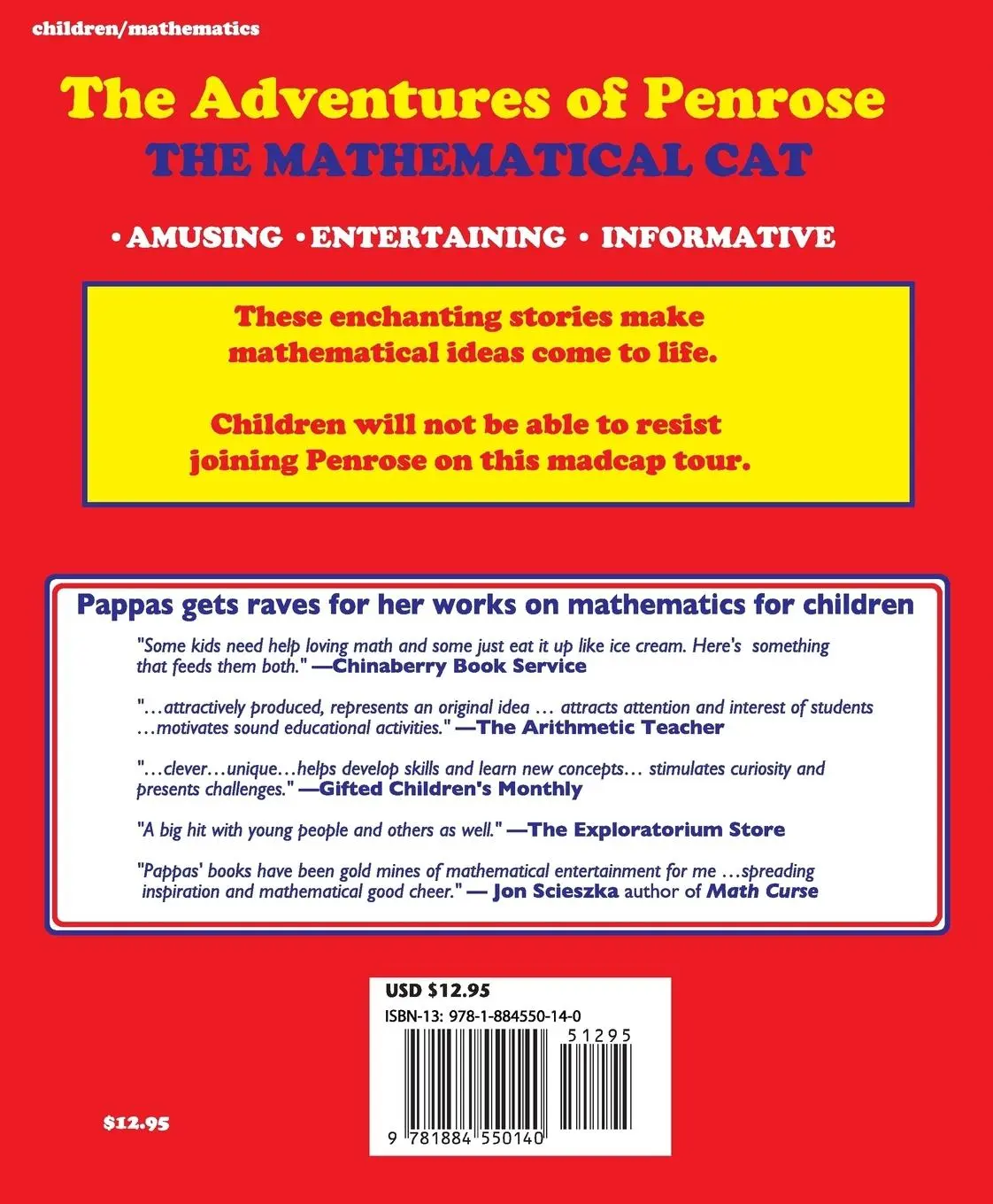 Rückseite: 9781884550140 | The Adventures of Penrose the Mathematical Cat | Theoni Pappas | Buch