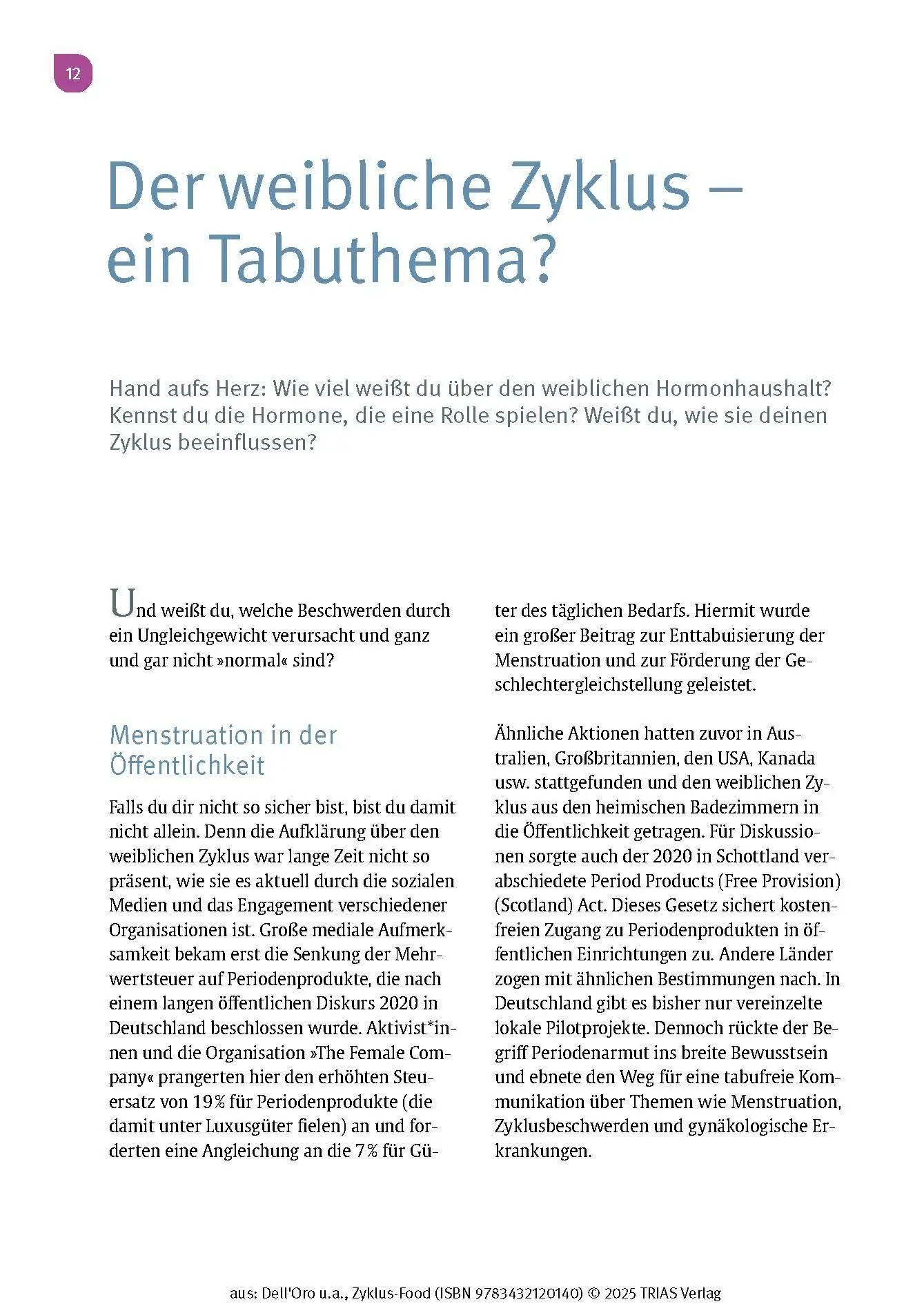 Bild: 9783432120140 | Zyklus-Food | Melanie Dell`Oro (u. a.) | Taschenbuch | 160 S. | 2025