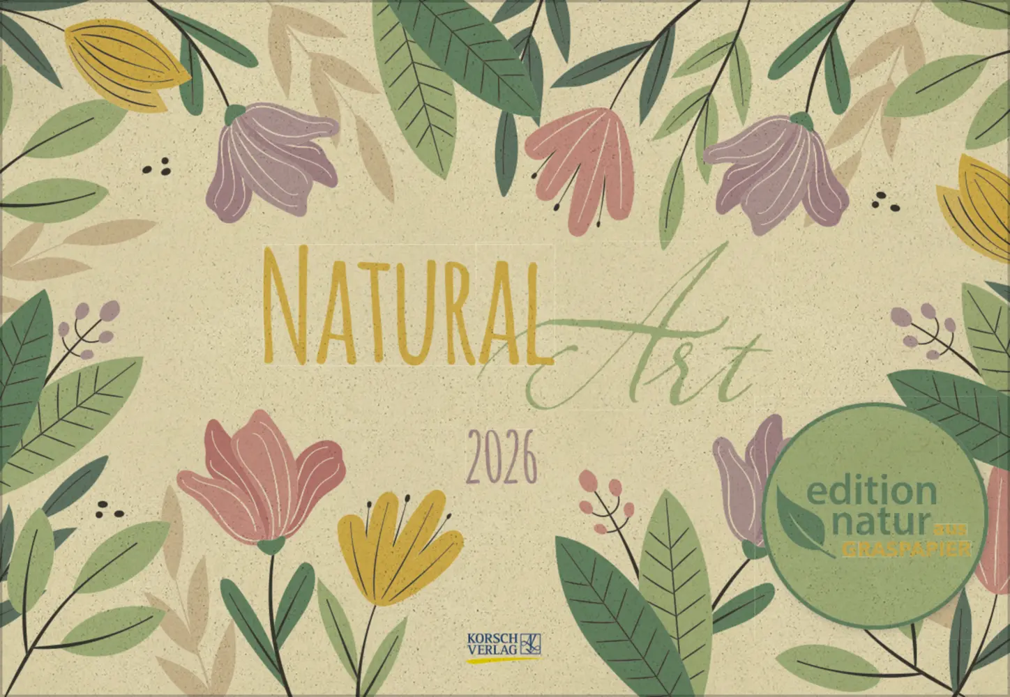 Cover: 9783731890140 | Natural Art Graspapier 2026 | Korsch Verlag | Kalender | 13 S. | 2026