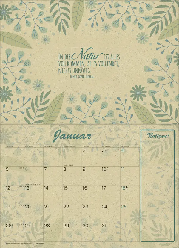 Bild: 9783731890140 | Natural Art Graspapier 2026 | Korsch Verlag | Kalender | 13 S. | 2026