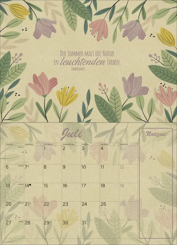 Bild: 9783731890140 | Natural Art Graspapier 2026 | Korsch Verlag | Kalender | 13 S. | 2026