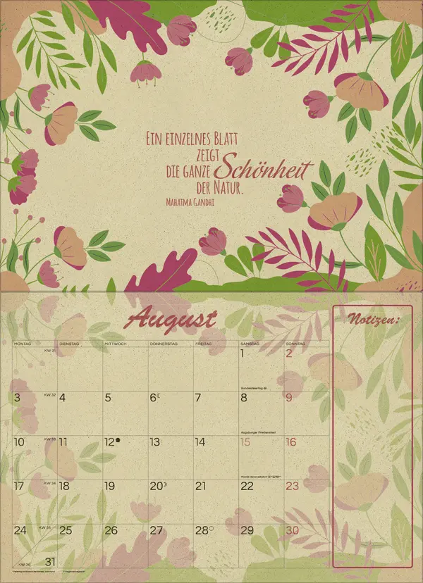 Bild: 9783731890140 | Natural Art Graspapier 2026 | Korsch Verlag | Kalender | 13 S. | 2026