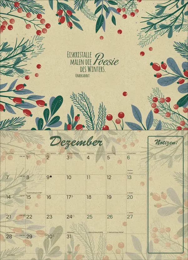 Bild: 9783731890140 | Natural Art Graspapier 2026 | Korsch Verlag | Kalender | 13 S. | 2026