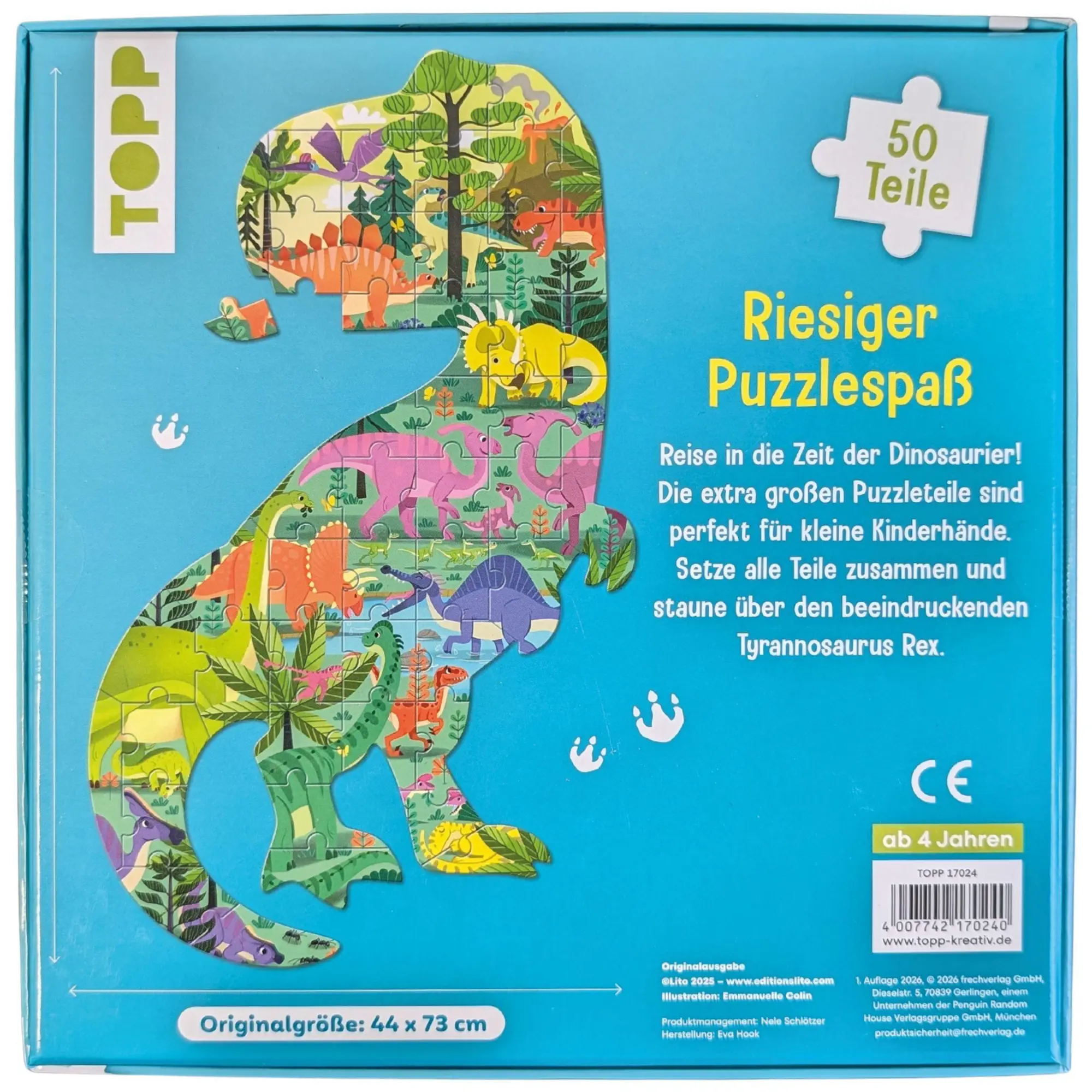 Bild: 4007742170240 | Dinosaurier XXL-Formpuzzle | Bodenpuzzle mit 50 Teilen | Colin | Spiel