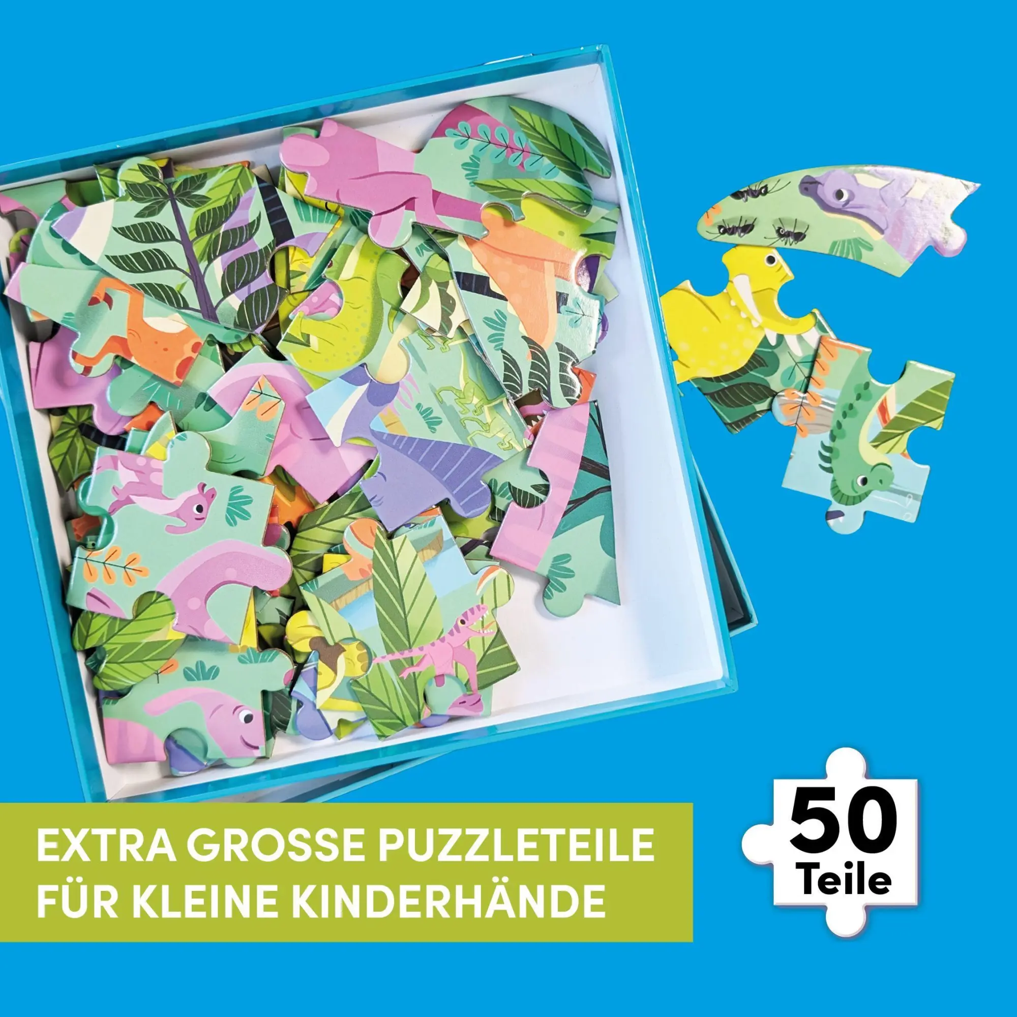 Bild: 4007742170240 | Dinosaurier XXL-Formpuzzle | Bodenpuzzle mit 50 Teilen | Colin | Spiel