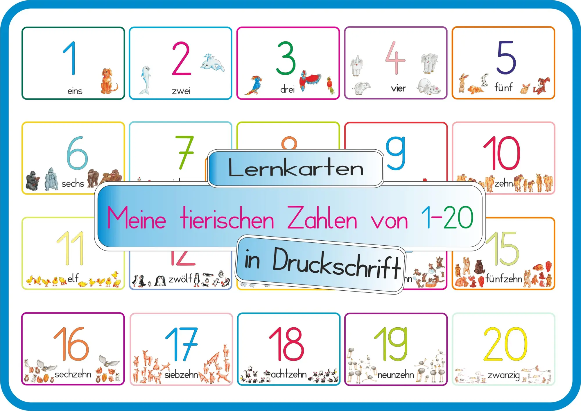Cover: 4262416630240 | Meine tierischen Zahlen von 1-20 in Druckschrift | Helga Momm | Buch