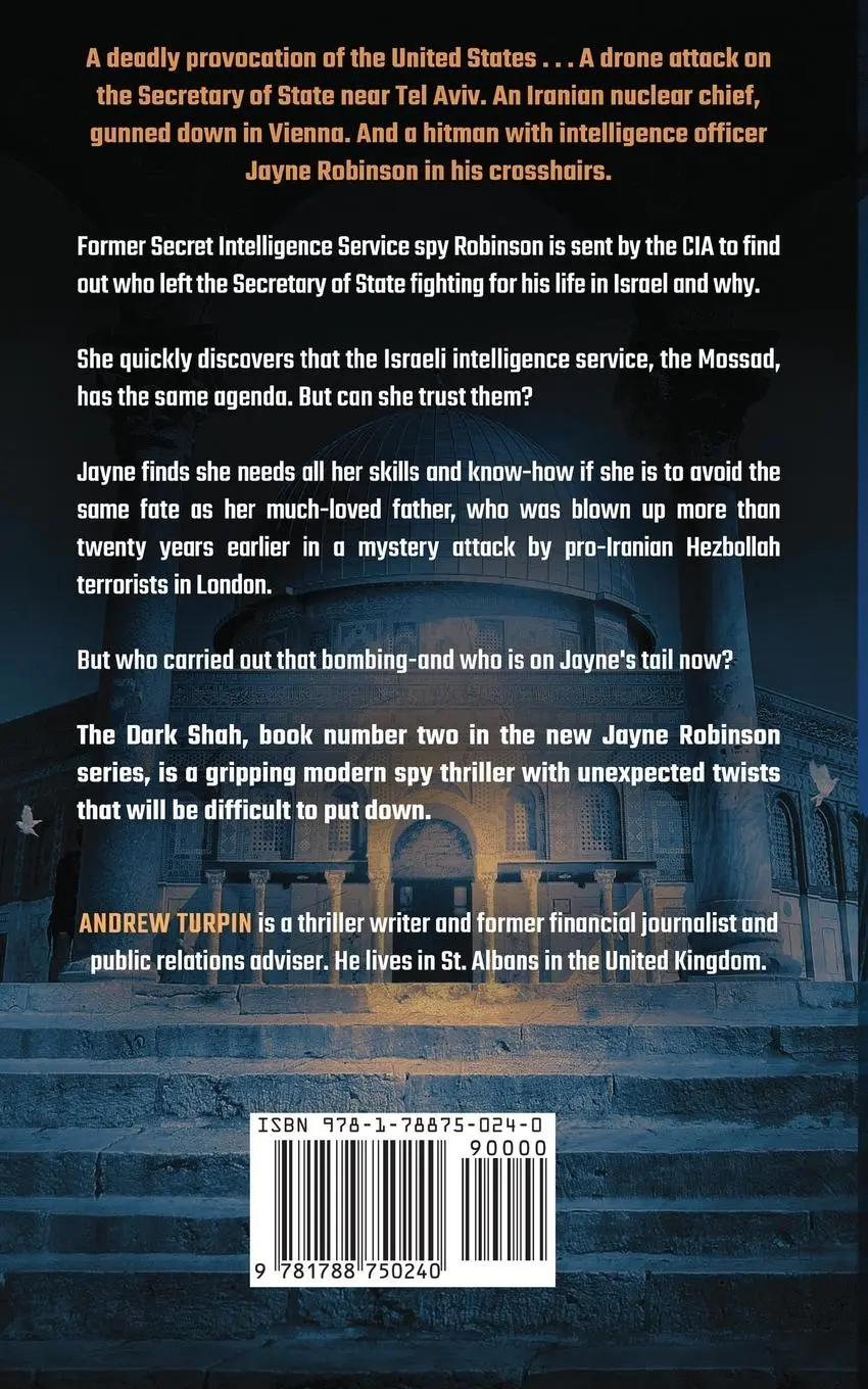 Rückseite: 9781788750240 | The Dark Shah | A Jayne Robinson Thriller, Book 2 | Andrew Turpin