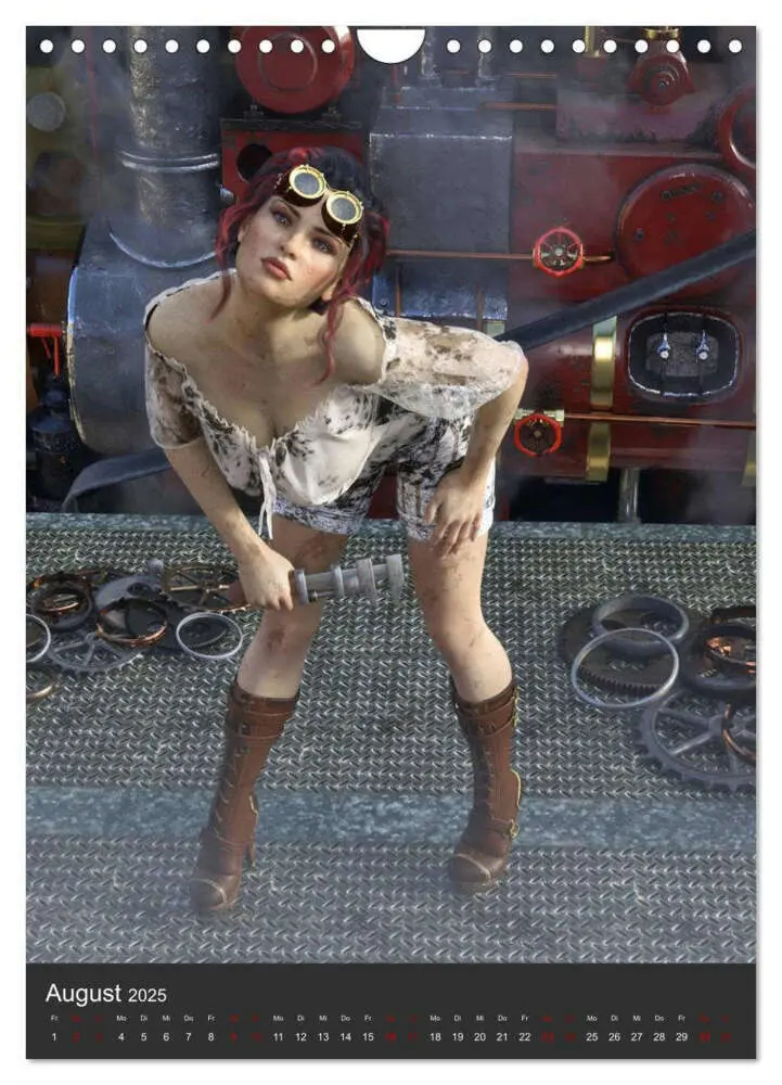Bild: 9783435940240 | Sexy Steampunk Pin Up (Wandkalender 2025 DIN A4 hoch), CALVENDO...