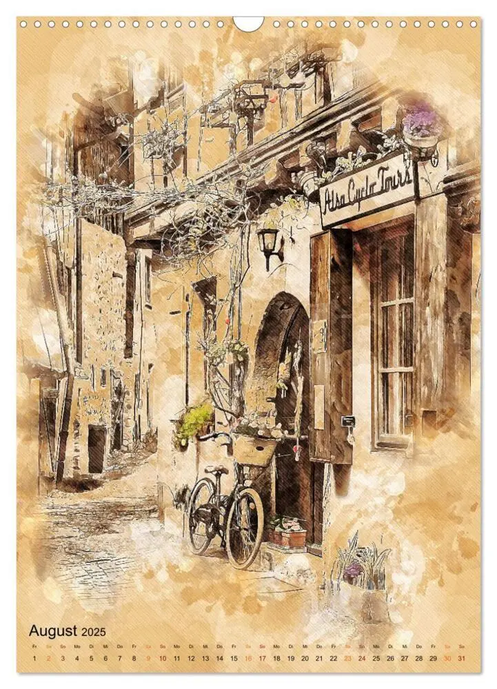 Bild: 9783435930340 | Fahrrad - Retro-Kalender (Wandkalender 2025 DIN A3 hoch), CALVENDO...