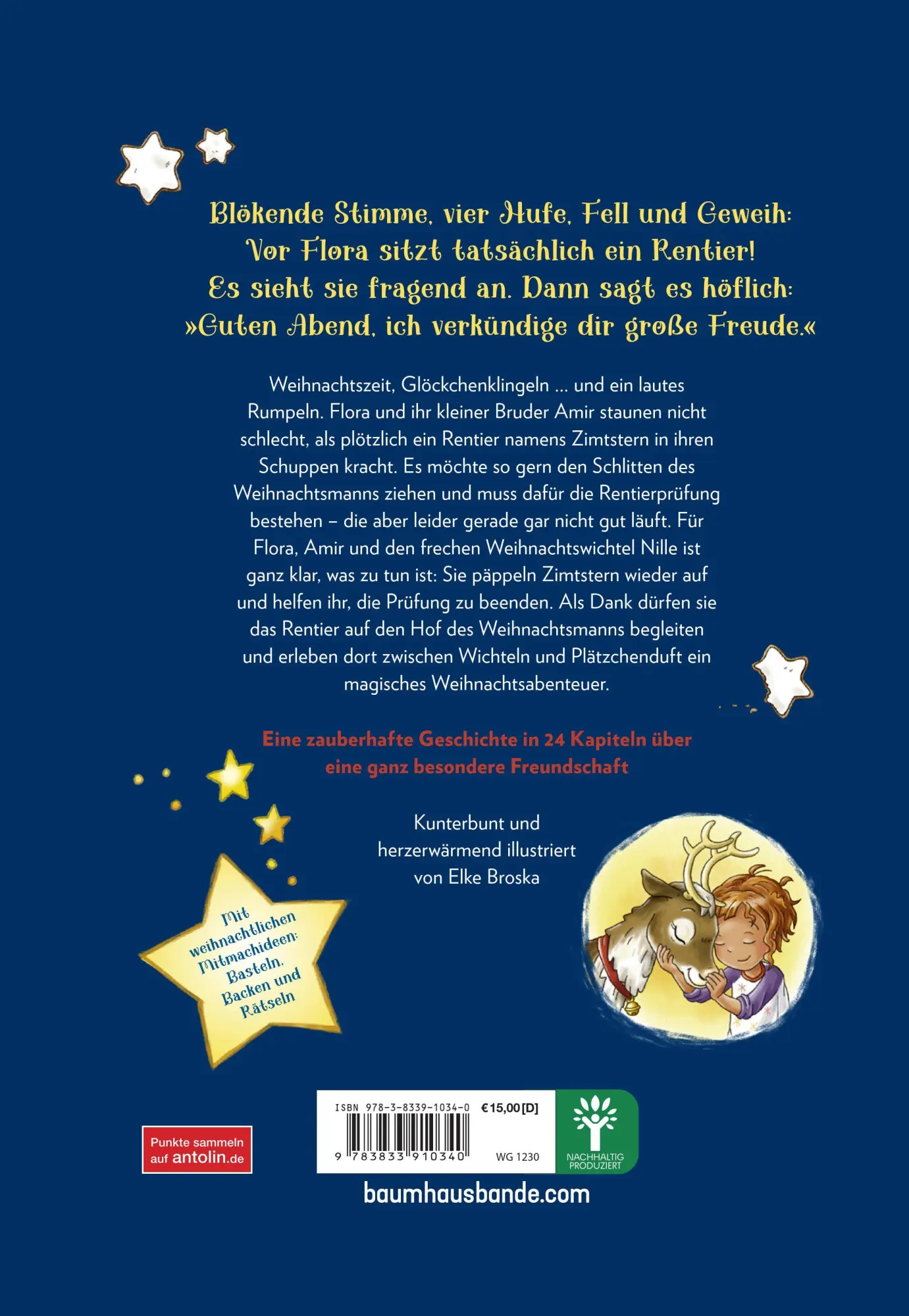 Bild: 9783833910340 | Ein Rentier namens Zimtstern - Ein Adventskalenderbuch in 24 Kapiteln